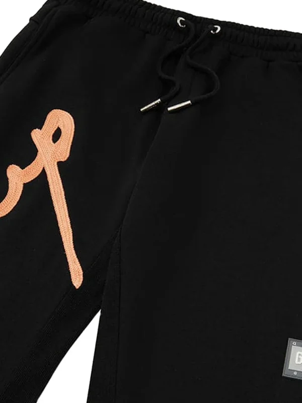 Geedup Signature Trackpants 'Black / Peach' (2024)-2