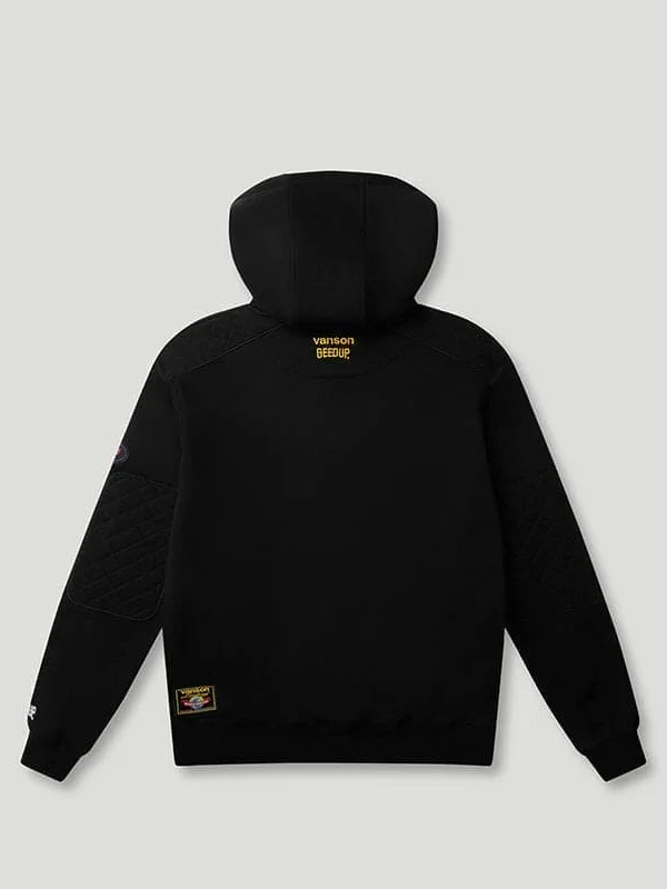 Vanson x Team Logo Black Pullover Hoodie