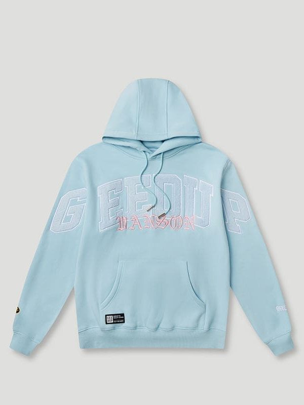 Vanson x Team Logo Pullover Hoodie – Light Blue